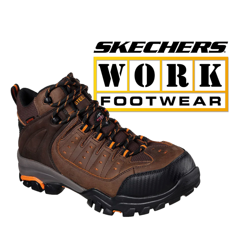 Skechers men's lakehead best sale waterproof work boots