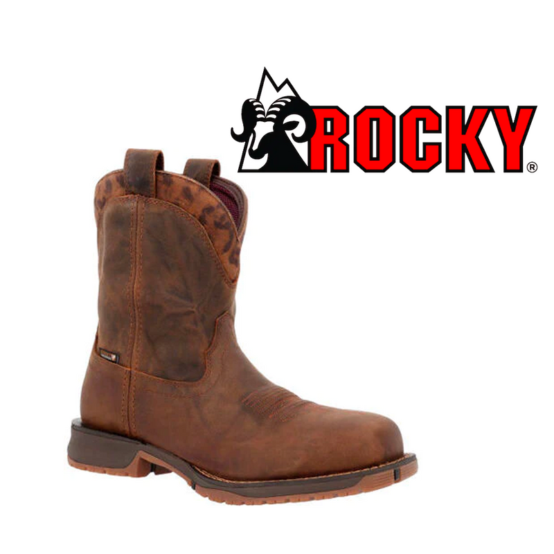 ROCKY Women's Rosemary 8 Inch Waterproof Composite Toe Western Boot RKW0401