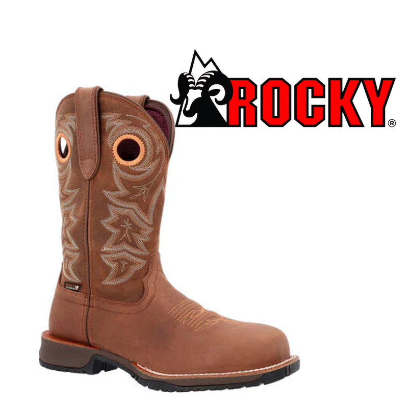 ROCKY Women's Rosemary Composite Toe Waterproof Western Boot RKW0403