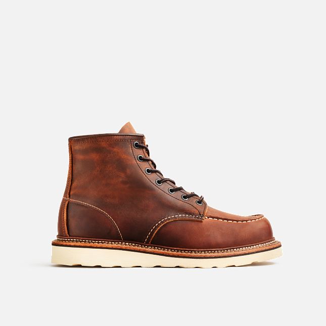 RED WING Men's 6 Inch Boot In Copper Rough & Tough Leather 01907