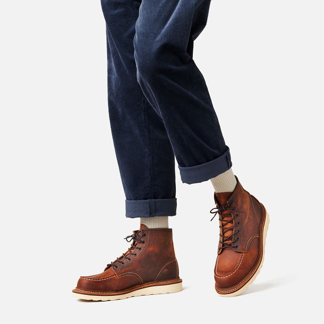 RED WING Men's 6 Inch Boot In Copper Rough & Tough Leather 01907