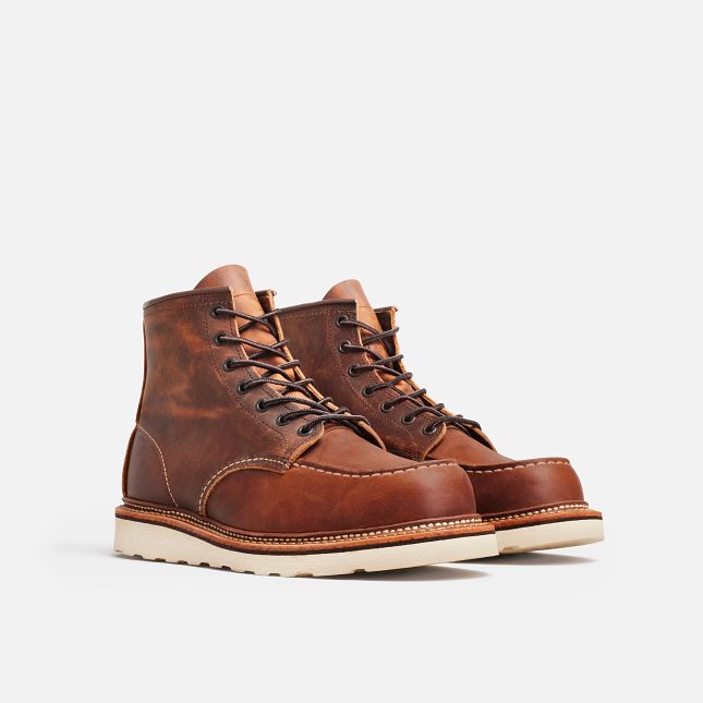 RED WING Men's 6 Inch Boot In Copper Rough & Tough Leather 01907