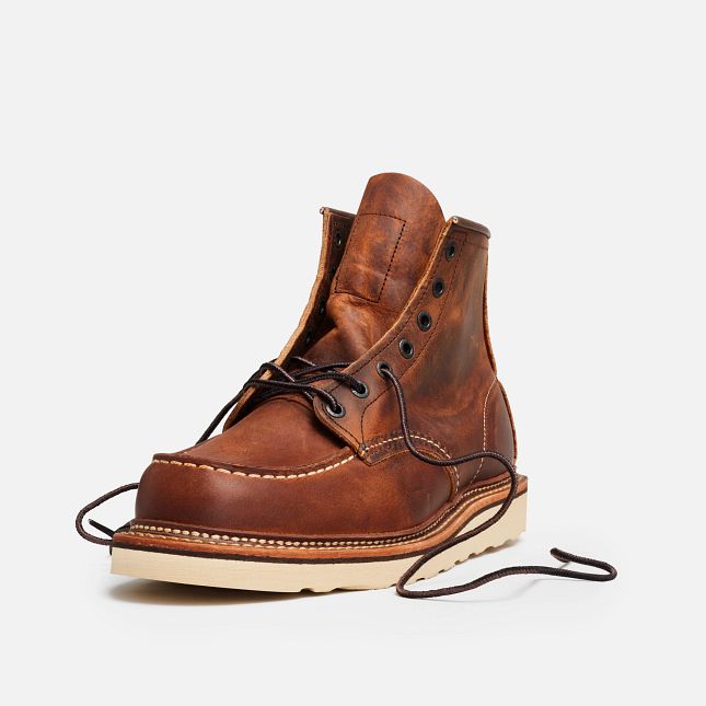 RED WING Men's 6 Inch Boot In Copper Rough & Tough Leather 01907
