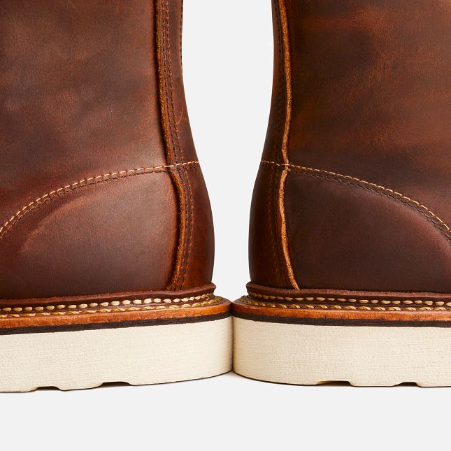 RED WING Men's 6 Inch Boot In Copper Rough & Tough Leather 01907