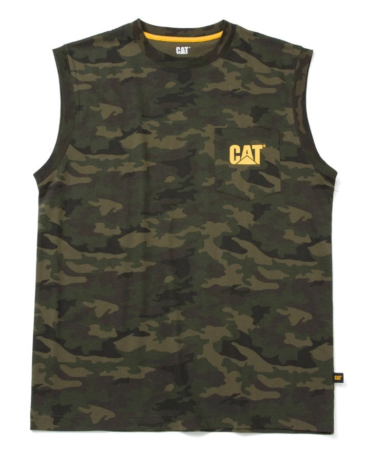 CATERPILLAR Men's Men's Trademark Sleeveless Pocket Tee W07074