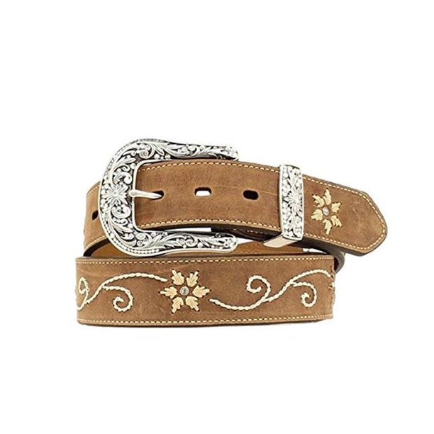 NOCONA Women's Brown leather belt W/Buckstitch N3447044