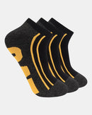 CATERPILLAR Men's Oversized Logo 1/2 Quarter Half Cush Socks (3 Pack) 43CT346708TA