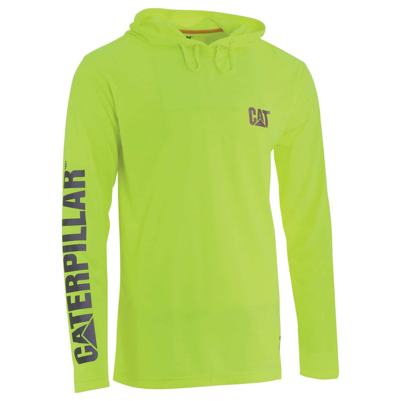 CATERPILLAR Men's Hi-Vis UPF Hooded Long Sleeve T-Shirt 1510568